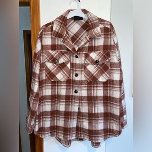 Plaid Oversized Shacket Size L